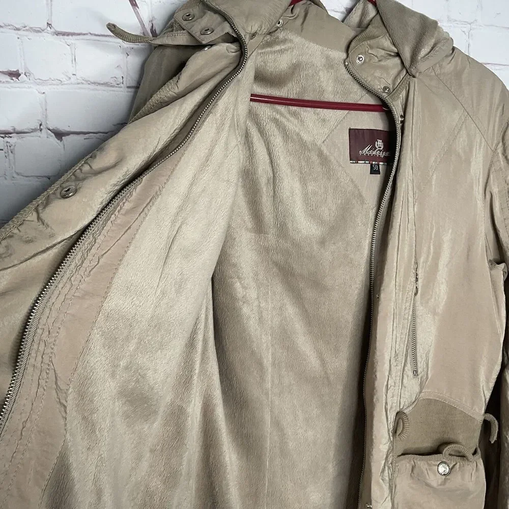 Mibeiga Womens Large‎ Coat Jacket Full Zip Lined Pockets Flaws - Picture 6 of 10